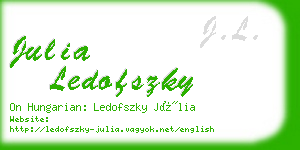 julia ledofszky business card